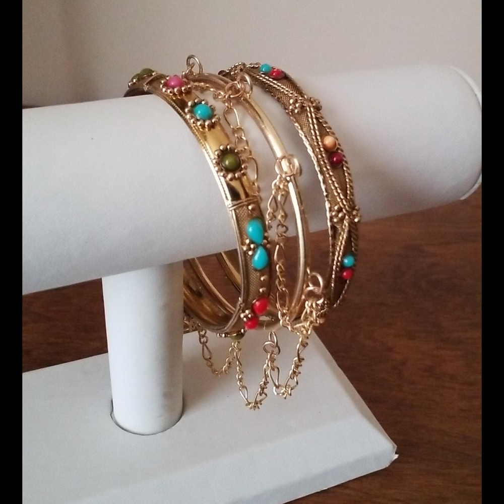 2 Beautiful Cuff Slip On Bracelets Bangle - Picture 12 of 12